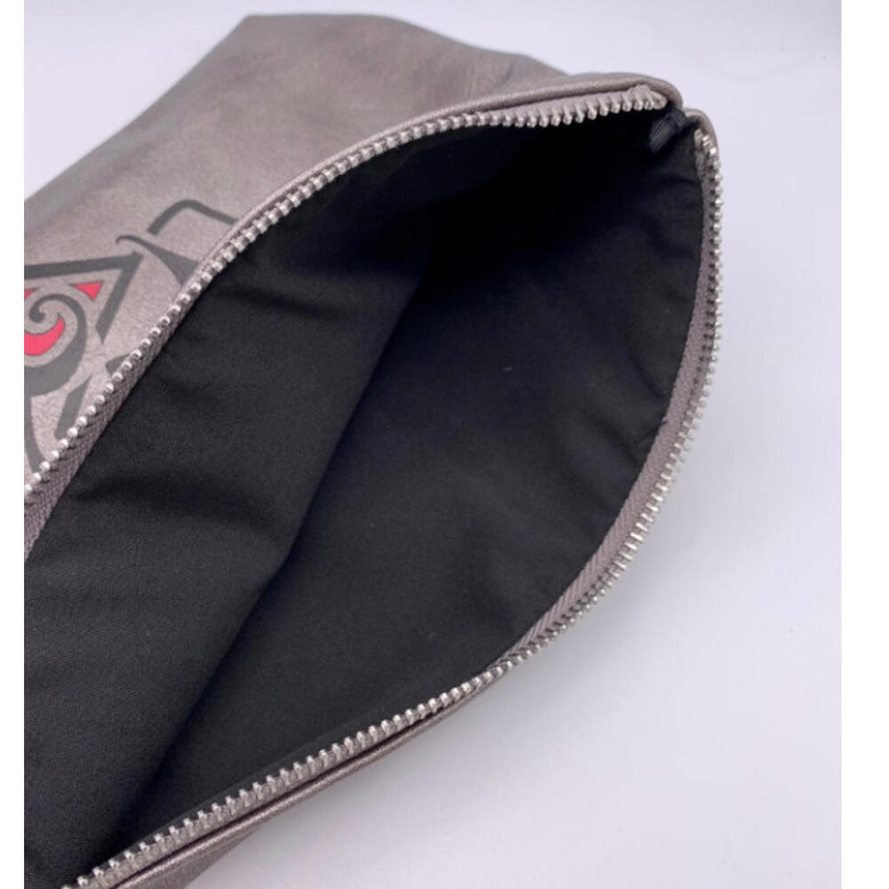 KVD Kat Von D New Vegan Large Pewter/Gray Makeup Bag Pouch Case Charm 12"x8"x1" - Picture 4 of 4